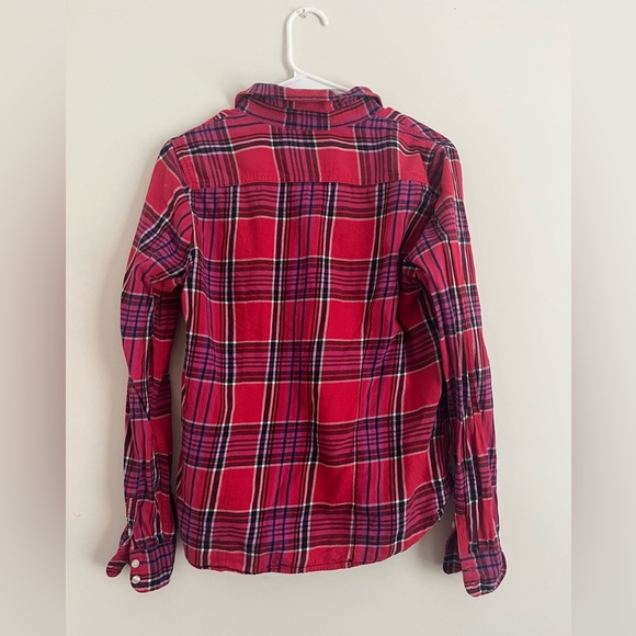 American Eagle Red and Pink Flannel - Picture 2 of 4